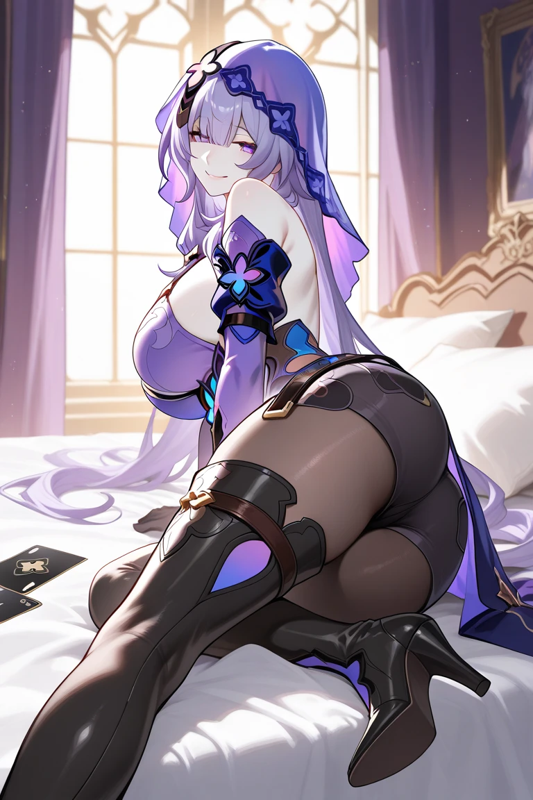Full body, fetal position, sleeping on bed in the bedroom, high heels, ((Stunning Artwork)), high quality, slave drow female, slave dark elf, slave white elf, kissing each others