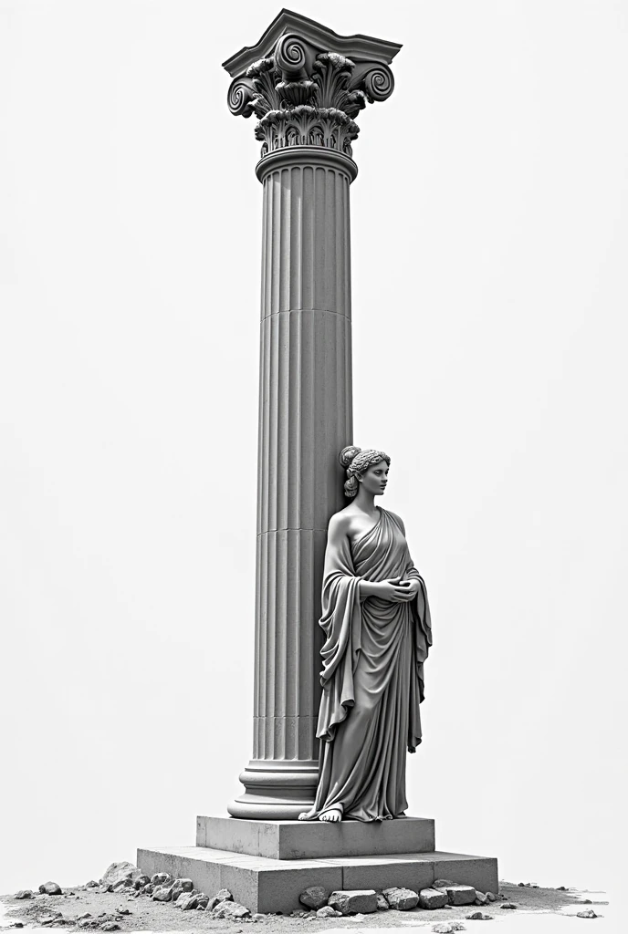 ((bas relief)), carved from stone, stone, bas relief, beautiful woman, femme fatale, flowy sheer dress