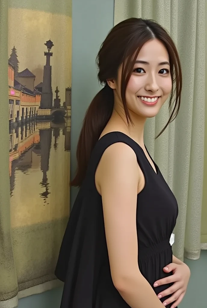 (8K、Raw photography、top-quality、​masterpiece:1.2)、(realisitic、realisitic:1.37)、超A high resolution、photon maping、Physically Based Rendering、1girl in、(Brunette hair:1.3)、Double Braided Hair、bangss、详细的脸、detailedeyes、Colossal tits、shinny skin、Buttocks、Look at viewers、(Light Smile Cute:1.2)、(Happy)、Healing cute、(positive natural light:1.2)、