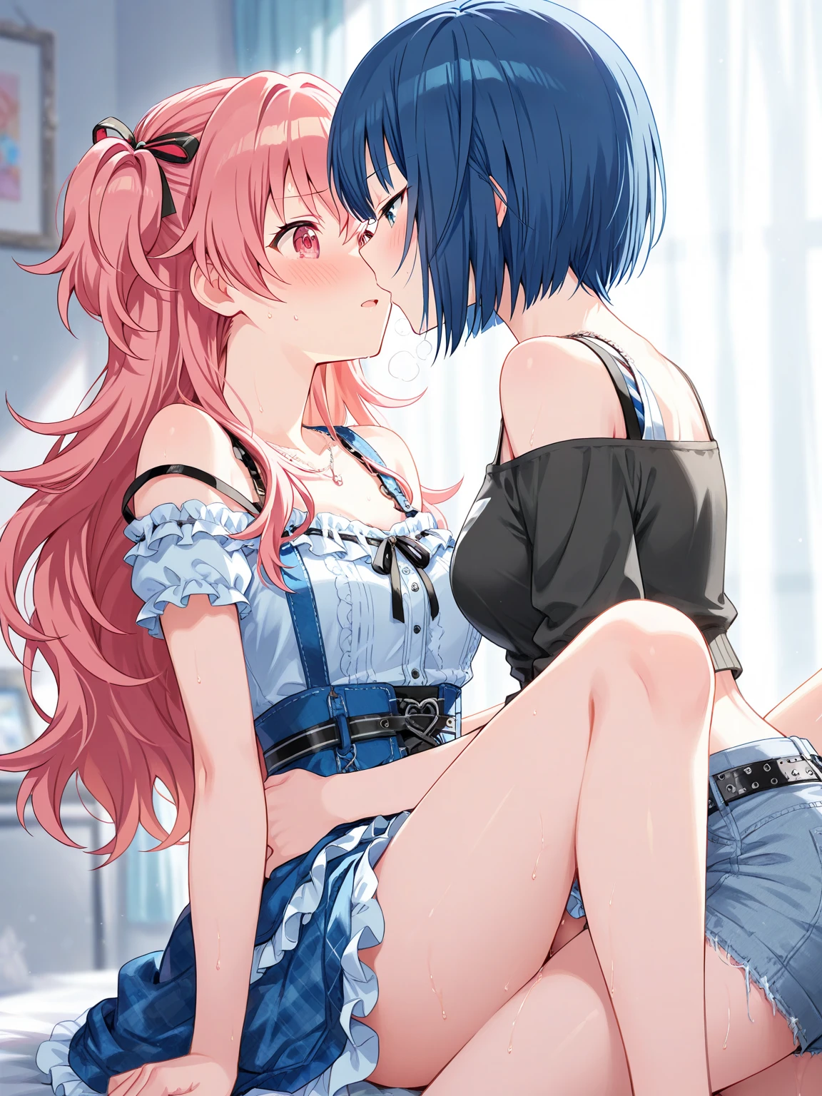 absolute resolution, super high quality, Super detailed, official art, masterpiece, Masterpiece Break One、女の赤ちゃん2people:1.85、deep kiss:1.85、3year old child2people:1.85、on a fluffy futon:1.85、M-shaped spread legs:1.85、baby clothes:1.85、Try enlarging the photo from the front.、cute kids room:1.85、((3year old child2people:1.85、Ultra short height:1.85、Super young:1.85、vagina:1.85、Ultra-flat chest:1.85、deep kiss:1.85、Licking each other's nipples:1.85))、超小さくてSuper young:1.85、super baby face:1.85、open one'chest of,Ultra-flat chest:1.85、Ultra-flat chestのshow nipples:1.85,show nipples:1.85、crying face、blush、my eyes are full of tears, please open your mouth wide:1.85,((vagina内に挿入された巨大なペニス:1.85、semen:1.85)),vagina 、On the crib:1.85,open one'chest of,Ultra-flat chest,Ultra-flat chestのshow nipples:1.85、(pink hair、short bob、Pigtails、beautiful pussy、beautiful nipples、cute kids room、trembling:1.2)