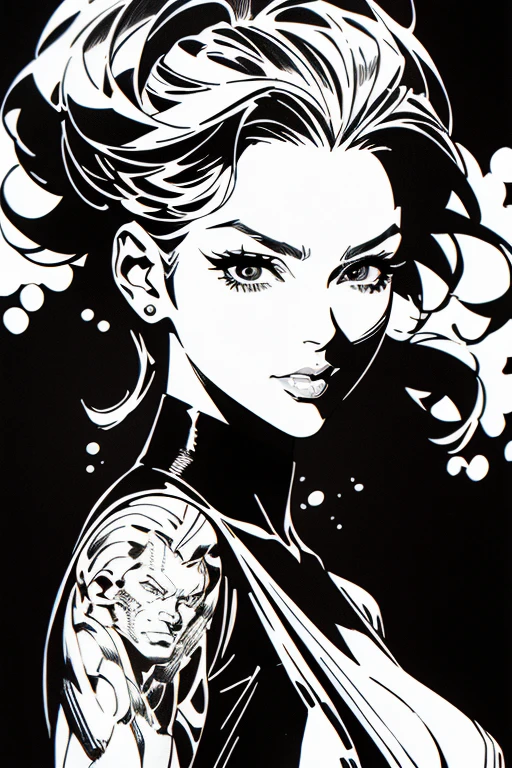 comics style, analog style, illustration, lineart harley quinn in the style of b1nk <lora:b1nk3(0.85-1)CIVIT:1>