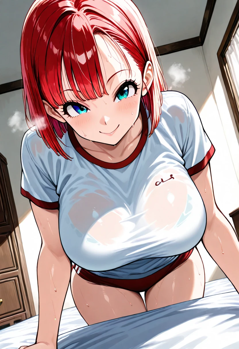 ((Tabletop, Highest quality, High resolution, Pixel perfect,  4K, nsfw)))、1 Girl, Beautiful woman、(((Surrounded by multiple dicks、bukkake)))、((short hair, Twin braids、Red Hair)), ((blue eyes、Beautiful eyelashes, Realistic eyes)), ((Detailed face, blush:1.2)), ((Smooth texture:0.75, Realistic texture:0.65, Realistic:1.1, Anime CG Style))、Big nipples、((Small breasts、Swollen nipples、Thick thighs)), Perfect body、Inside the train at night、((((:or、Embarrassing、Are crying、blush))))、((Sweat))、((Fuck from behind、back、Rear view))、(Hands on chest)、((White Panties))、