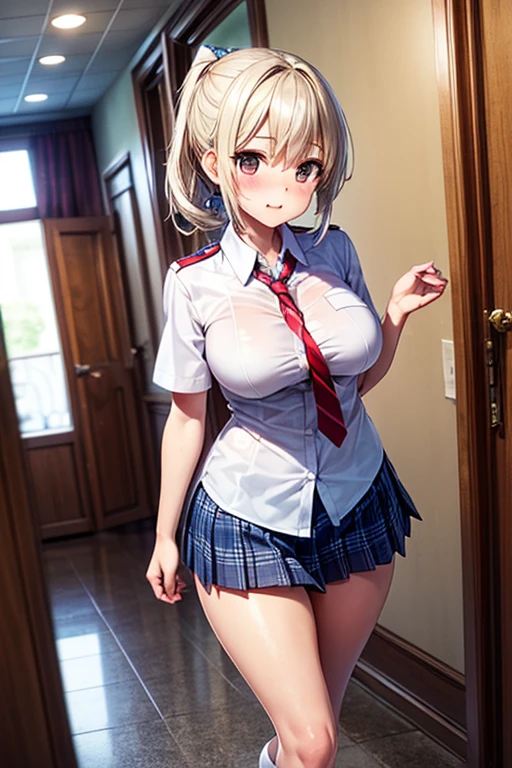 top-quality、masutepiece、1girl in、platinum-blonde、Bob Hair、Red ribbons、in one's underwear only、Pink lingerie、to close range、red blush、Kamimei、Staring at this、Cute anime illustration、tits out、lighting like a movie、top-quality、High school girl pulling her panties down to her thighs in a school classroom、Laugh、Nearly taking off your panties、ripped school uniform、(8K、Raw photography、top-quality、masterpiece:1.2),(Spread your legs wide,Open your legs wide),(Long bob cut),watching at viewers,Looking at the front,Bullish,Erotic,Pupils,Light Blue Bra,de pele branca,kne,(Black pantyhose),absurderes,a small face,Parting the bangs from the middle、Forehead visible,(be shy,Tight eyes,glares,Bullish,skinny,Rasping,irate)、masterpiece,top-quality、超A high resolution,Raw panties,ren,Beautiful fece,One Person, 独奏,fullllbody、cute little、Back to Student,JK school uniform,hi-school girl,A Japanese Lady,is standing,(Photorealsitic:1.37)、Photon mapping,Realistic、Cute little face,Brown-eyed、Black socks、(Red bow tie)、Radio City、Physically Based Rendering、Foreground、depth of fields、Blurry background、a picture,The girls、Body,beauty legs, Long legs, Thin leg,Tie your hair into one strand on your chest,(Bangs are visible), hair, s lips, Blue_The eye, nosesoft,(Light blue shirt), (Navy and blue and white plaid pleated skirt), Knees are visible,Sheer clothing,, Thigh, Black cotton socks,Nogizaka Idol, 女優, Japanese ido、large full breasts、cleavage of the breast、Unbutton your shirt to reveal your chest、(Clearly visible detailed female pubic shape: 1.4), Masturbation Girl,fully body photo、skirt lift by yourself、super definition、lowfers、、、No bra、No bra、No pubic hair、The pubic area is wet、school classrooms、Sit on a desk and spread your legs、Black knee-high stockings、Black knee-high socks、park bench、White panties