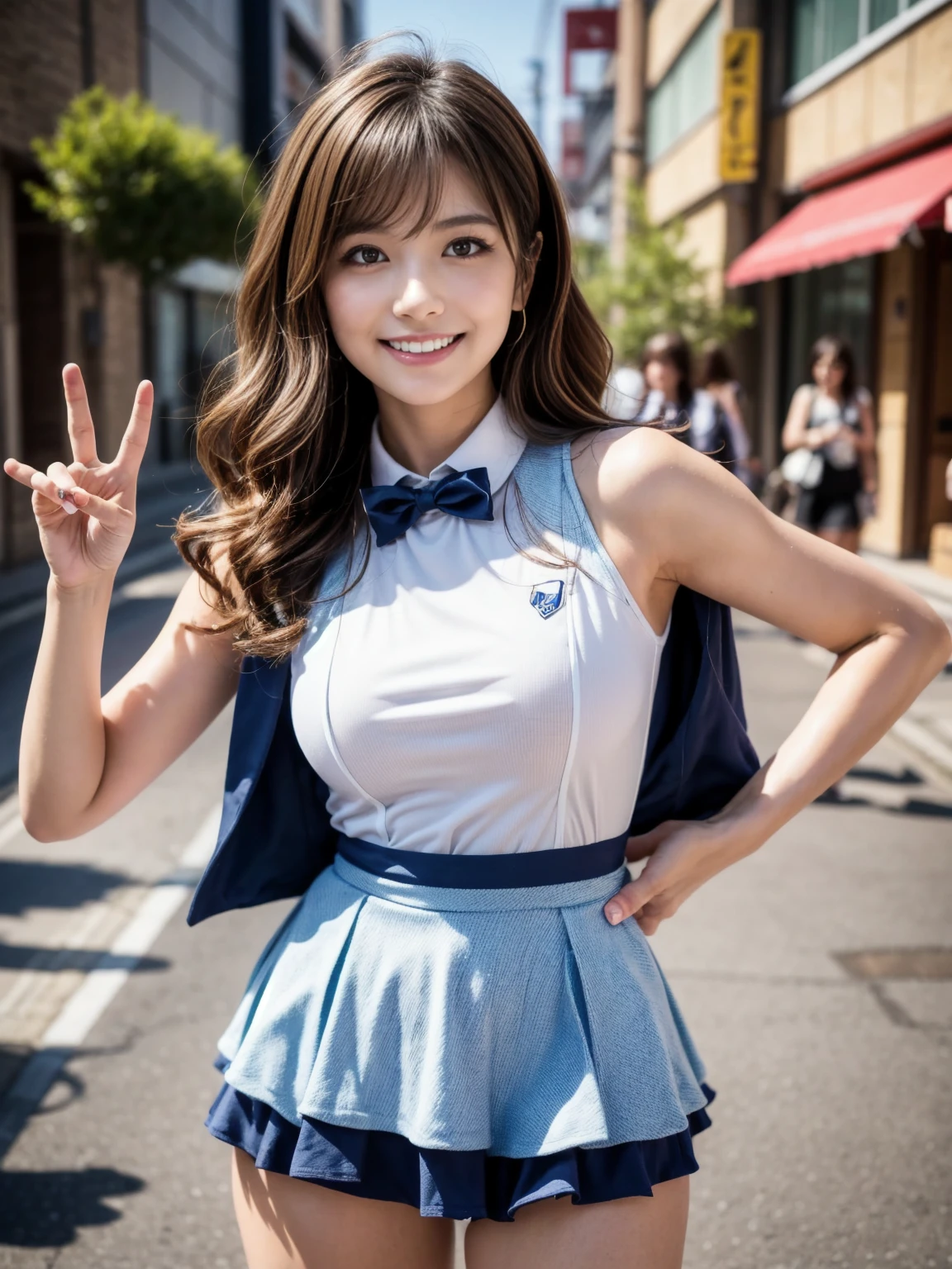 highest quality、High resolution、super detailed、masterpiece、RAW photo:2、realistic:2、Photoreal:2、very delicate and beautiful、finely、1 girl、(super beautiful)、(super beautiful顔)、detailed face、KPOP star、spread her legs、(cool jacket and miniskirt:1.1)、white panties、high heels、concert stage、skirt lift、