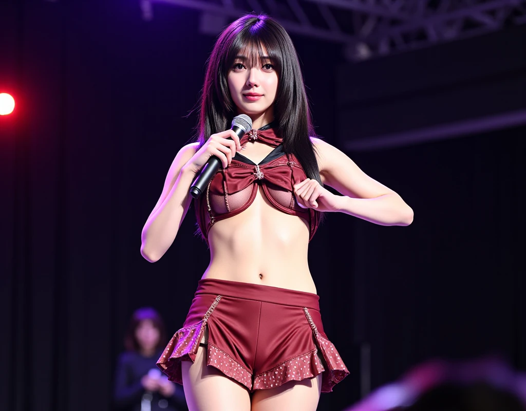 an extremely delicate,
beautiful girl,
(((circuit grid girl))),
break,
8k,
best quality,
masterpiece,
ultra hires,
ultra detailed girl,
super fine illustration,
break,
sexy pose,
best detailed girl,
shiny,
outdoors,
bright,
rim lighting,
break,
1girl,
solo,
junior,
perfect female body,
short stature,
short hair,
air bangs,
long bangs between eyes,
fluffy hair,
white streaked brown hair,
(embarrassed, hapiness, blush:1.3),
(steam:0.8),
(wet:0.8),
(trembling:0.8),
(sweat:0.8),
(parted lips:1.3),
(half open eyes),
(feeling weak:1.3),
round face,
azure eyes,
colored skin,
Small breasts,
thin thighs,
break,
(bare legs:1.2),
(navel baring:1.1),
({white | black | gold | silver | blue | red | green | yellow | pink | orange | purple} {leather | nylon | latex | satin | plastic} costume:1.3),
({tube top bra | bikini top bra | one shoulder tops | off shoulder tops | halterneck tops | bandeau top bra}:1.2),
(tight short sleeve jacket:1.3),
({skirt | shorts | {short | long} pants}),
(high heels:1.3),
({knee | chelsea | short | long | lace-up} boots),
(belt),
earrings,
choker,
head accessories,
arm bangles,