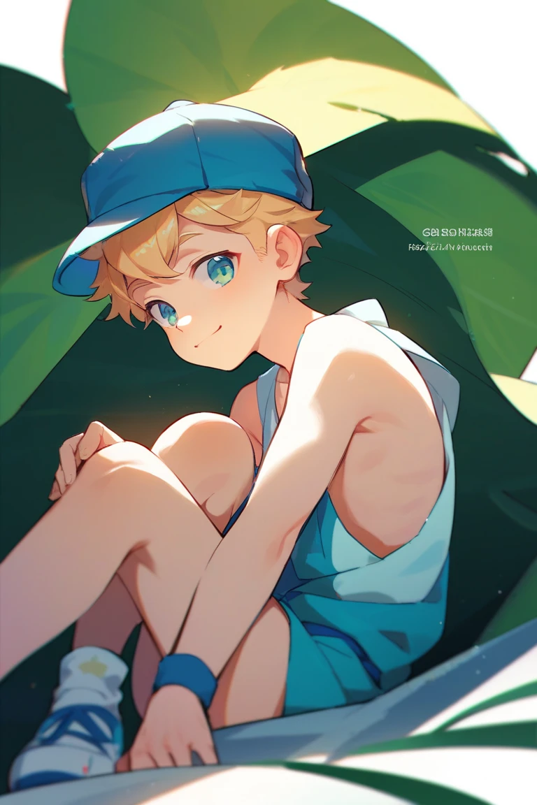 A cute boy showing his stinky feet low angle,Sitting on a man's belly， Feet on the man's face，barefoot, Sweating on the soles of the feet, Foot Focus,White T-shirt, Wearing a white and black hooded jacket,Unzipped hooded jacket, There are bangs between the eyes,short hair,Light blue hair, Black pants, Anatomically correct, There is a single blue horn in the middle of the head, black eyes, Look at the audience，Confuse，