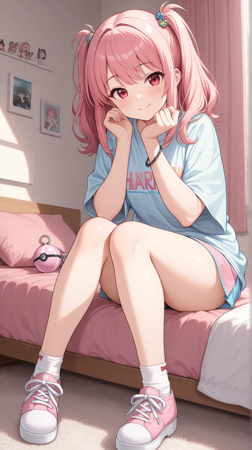 Rabbit Mimi、Chibi Elf Pink Room、Relaxing in a cute room、A big smile、Addicted to the game