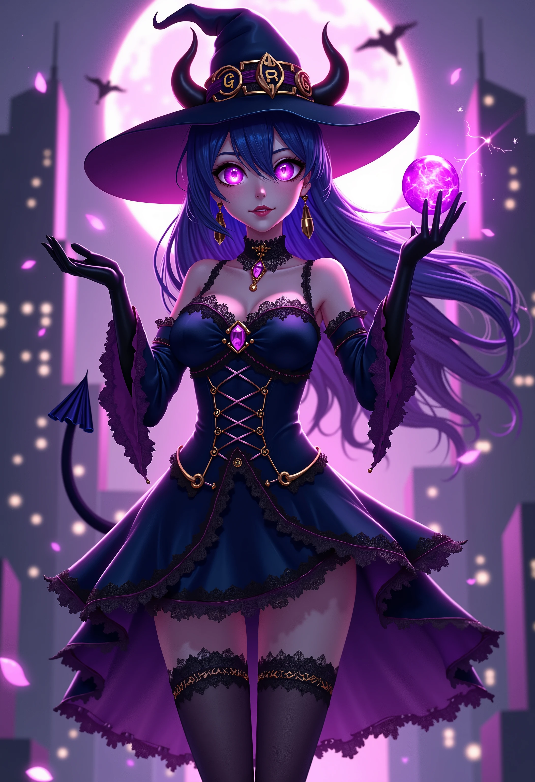 Witch in Aero aesthetic art style