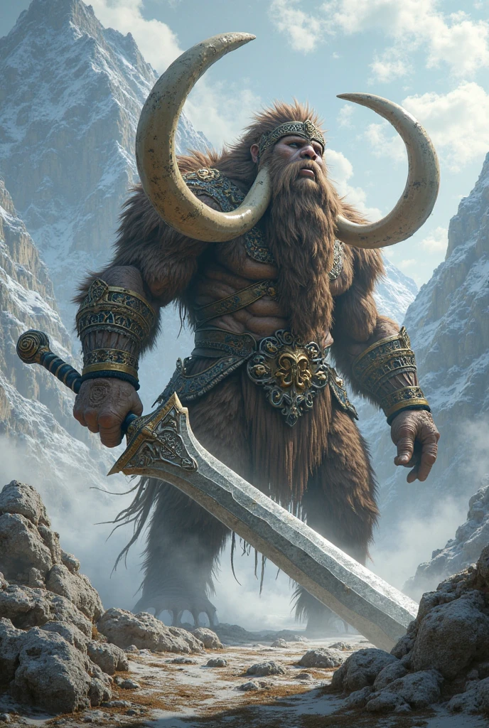 photorealistic, in a misty grassland, otherworldly mythical Irish creature, Celtic elements, bold lines