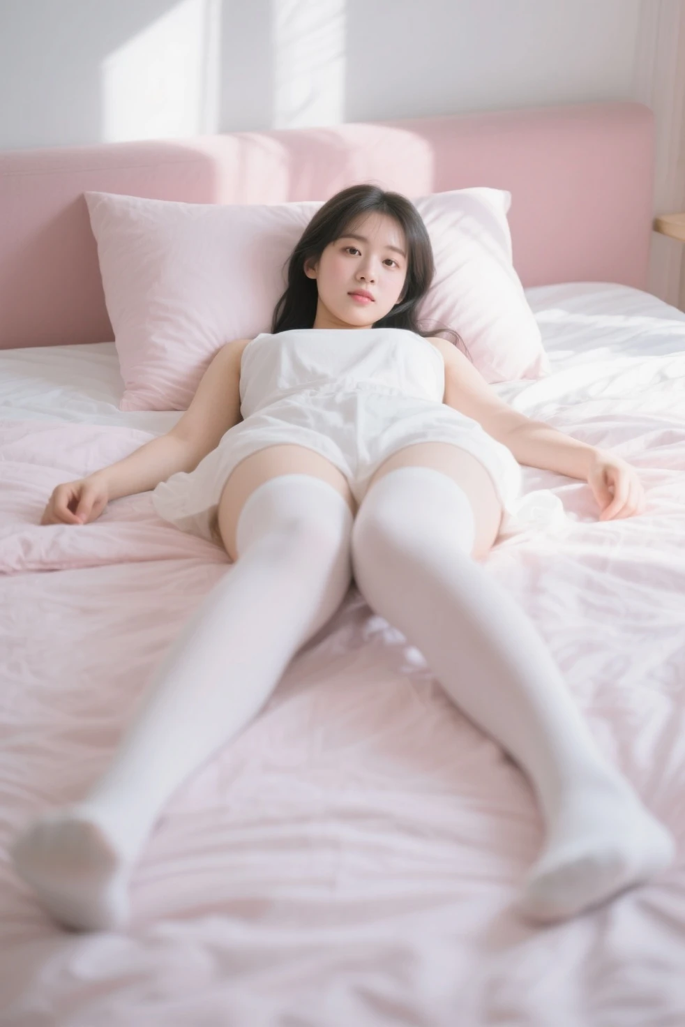 best qualtiy, tmasterpiece, 超高分辨率, (realisticlying:1.4), teens girl, Juvenile, Wear sneakers