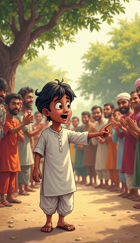 A Hindu boy student agitator raises 8 point demands. Background will be red green.