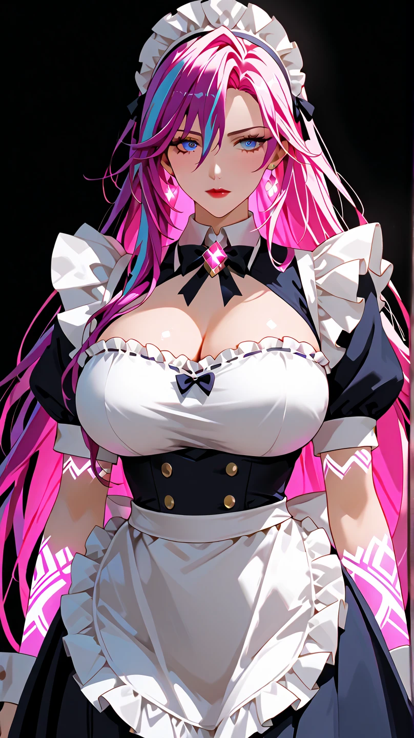 punished:_gray_Crow アイラ:_shine_(punished:_gray_Crow) _Nijisanji、Salome Tenbara、(punished:_gray_Crow) Absurd High Resolution Beret Black_Black Dress_Gloves Black_hat bow tie braids cleavage dress fingerless_Handbags Handbags Hats Huge_with long breasts_I have long hair_sleeve pink_Ribbon Pink_hair shirt side_Braided side locks_Stuffed Animals_Stuffed pork_Toy White_shirt　Cyberpunk City