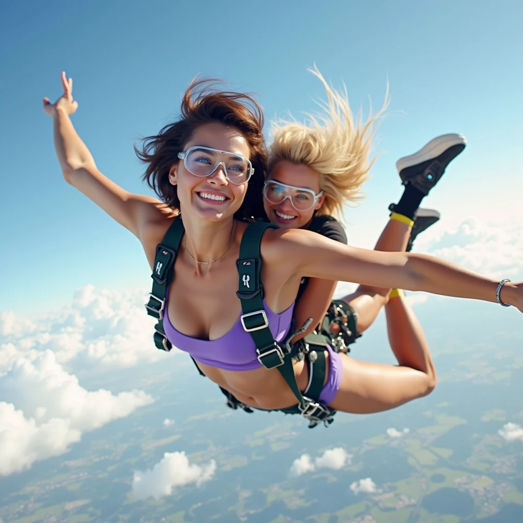 (White and vivid colors, exposed:1.2), (Legwear:-1), (Acutance:0.85), (Upward composition, Thongs:1.2), surfer girls (Flying, Jumping High:1.5), ((face variations)), { Navel | pretty Ass | Delicate lace knitted wear | (morning glowing) }, { Glistening tanline | oiled ivory skin | Childish | Overflowing | Biomechanical HUGE and HEAVY boob } . BREAK (portrayed in the best quality and high resolution, ultra-detailed, realistic and (photorealistic:1.37) with a touch of rawness). { Volumetric ((back lighting)) | concept art | enhancing the overall visual impact }. { Whole Body proportions and all limbs are anatomically accurate | ((Gigantic Overflowing sideboob:1.25)) | (:d) | (Different types of hair colors) } . Sky background with Sunseting