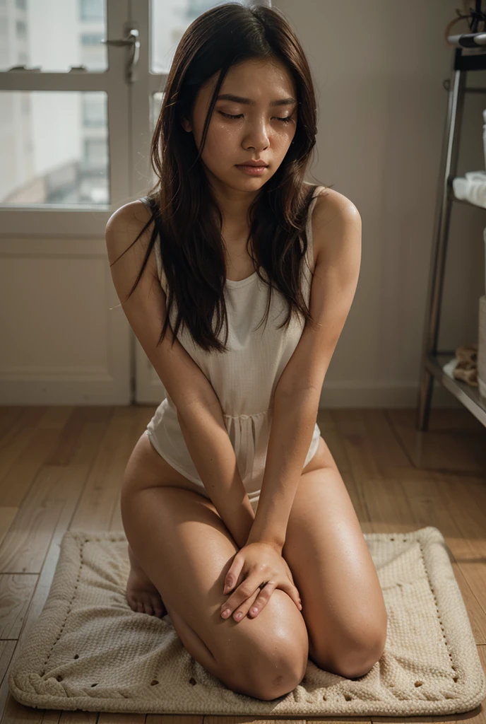 japanese young woman, tearoff clothes, ((leaking poop)), with a man, fellatio pemis, deep throat, cum in mouth, facial, one leg up, grabbing leg, anus, crying_with_eyes_open, squatting, anus hair,photo, nsfw, bare ass,