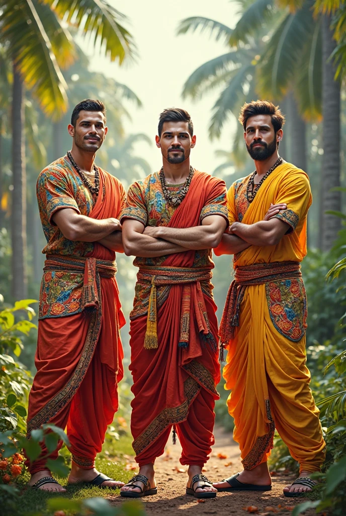 few naked south Indian boys with faint mustache and with large penis playing volley ball near Dravidian style Hindu temple very realistic 8k