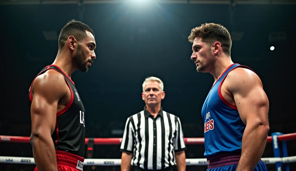 uppercut punch in boxing match, boxing match, dynamic, Amazing, Volumetric Lighting, backlighting, fantasy, (Highly detailed), (high resolution), (Best quality), (masterpiece)