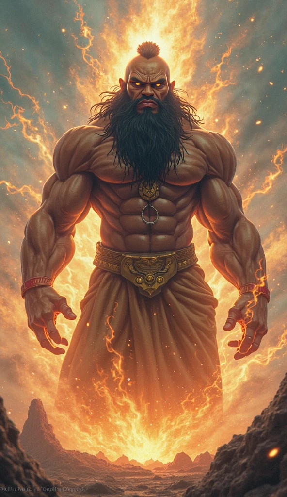 Lord Hanuman glow lighting. Background blur