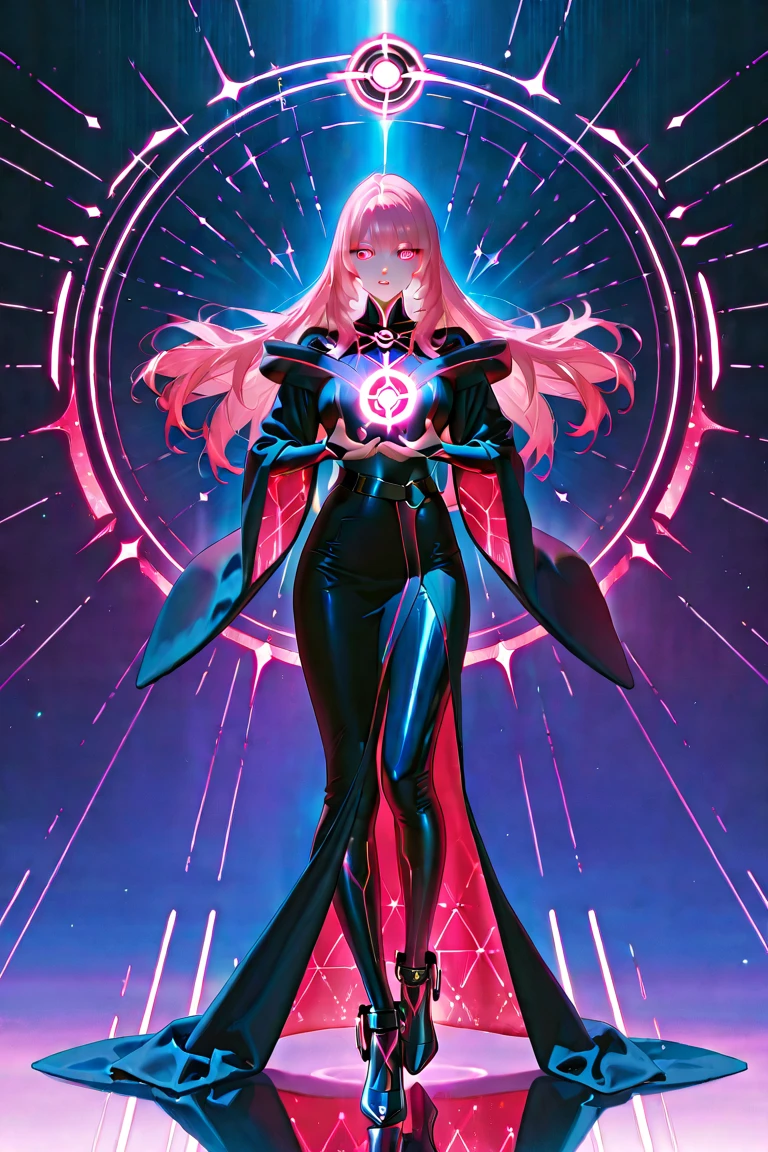 gwen 1girl, hood, superhero suit, looking at viewer, front view, spreading legs, superhero suit, platform heels, solo。anatomical correct