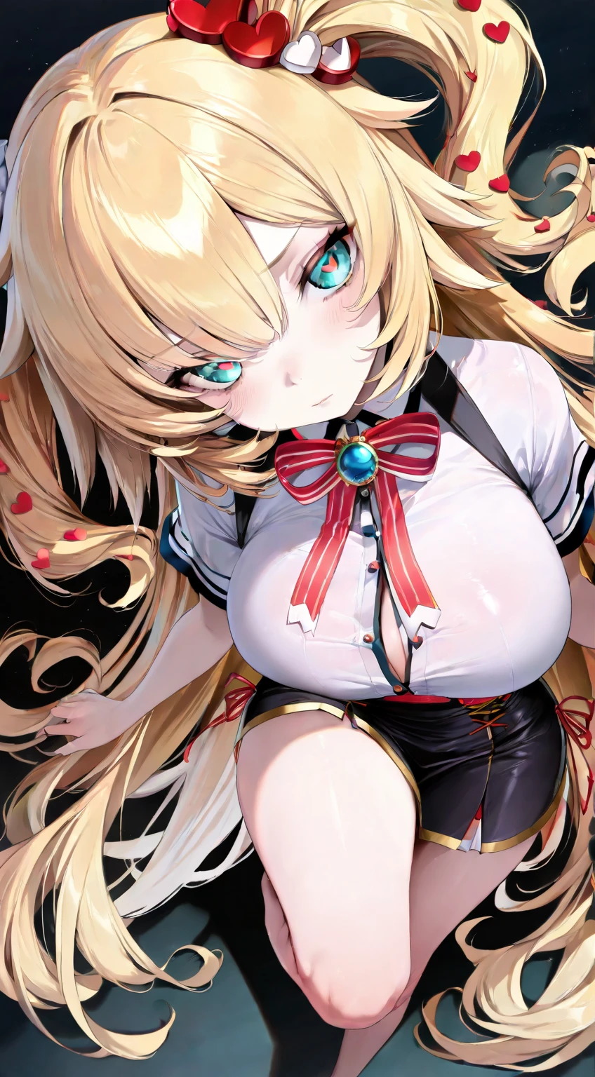 Erotic Anime Illustration、Anime Style、highest quality、Plump maid climaxes、Perfect proportions、smile、Luxury Mansion、Sexy maid outfit、Sex Appeal、Clear eyes、Very large breasts、Fatty and squishy legs、Erect nipples、Exposed nipples、Xenoblade Chronicles 2、Exposing Vagina、Open your legs and show off your vagina、Big Ass、Cowboy Shot