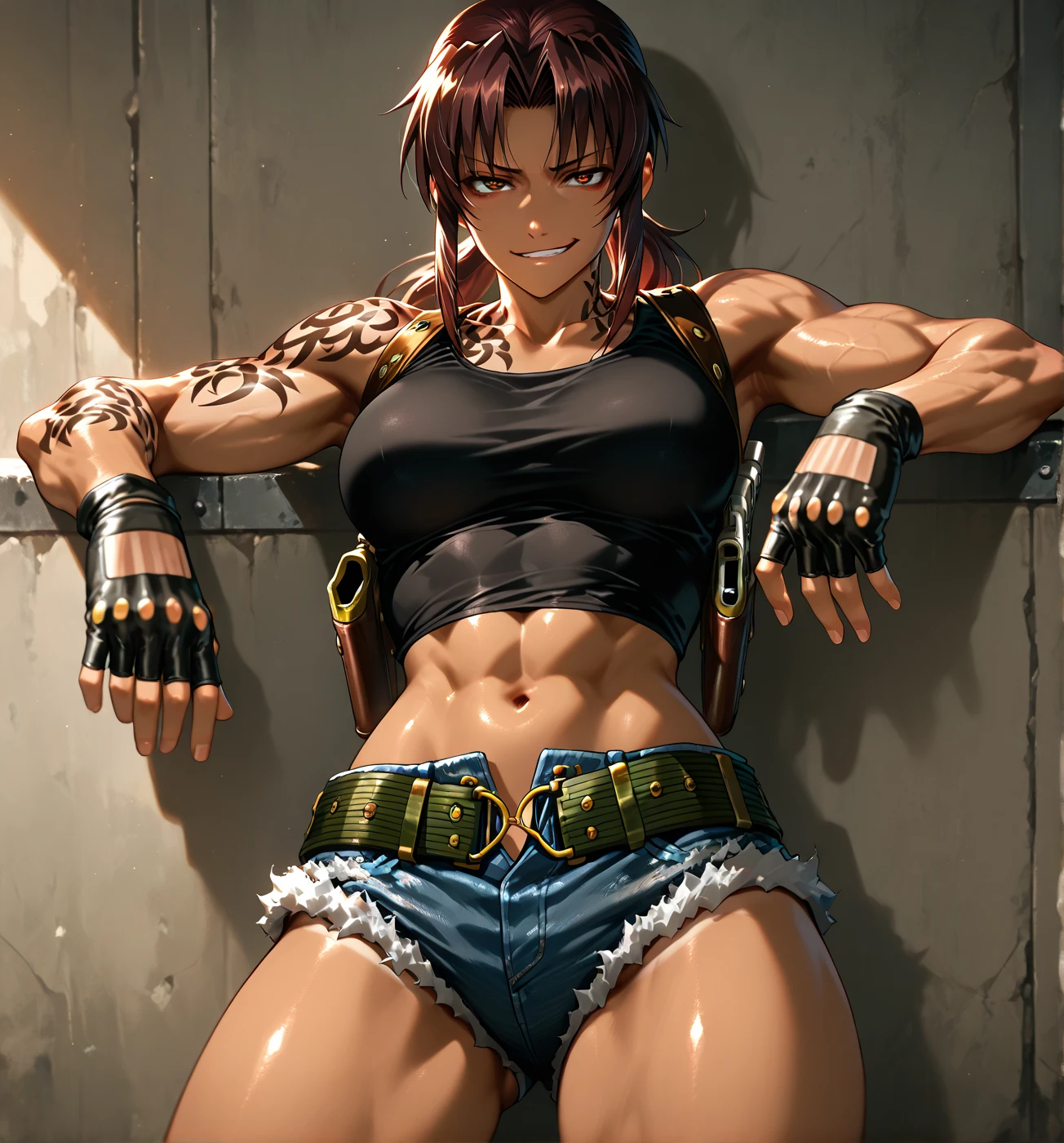 (((1 girl))), Kana Arima, bob cut, (((red eyes: 1.5))), red hair, short hair, BREAK Beret, (Wearing a very sexy and short bikini), hat, (belly muscular), wide hips, thin waist, (shapely legs), wearing black high-heeled shoes, (((standing))), break looking at the viewer, Break-in at home, classroom, break (masterpiece:1.2 ), best quality, highest resolution, Unity 8k wallpaper, (illustration:0.8), (beautiful detailed eyes:1.6), Extremely detailed face, perfect lighting, extremely detailed CG, (perfect hands, perfect anatomy),