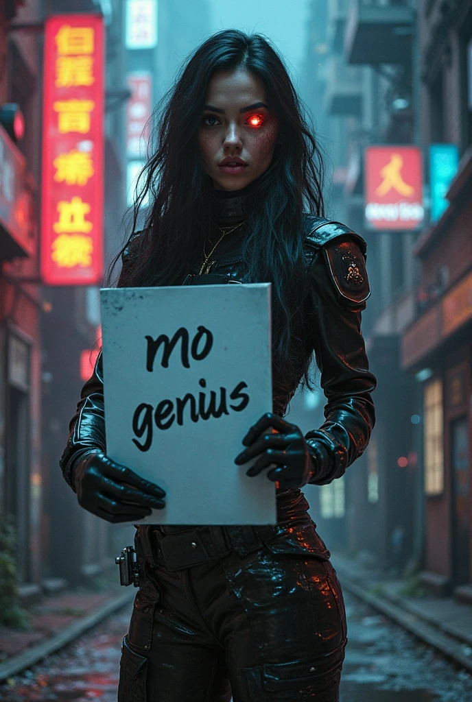 skelewitch, a beautiful Asian girl, wearing puffy jacket over croptop with text:"Skelewitch", she has long black floating wavy hair, wearing sunglasses, denim shorts, radiant glowing eyes, surrounded by swirling vortex of colorful flame-formed skulls and skeletons, hands in pockets, amidst ethereal aura, pulsing energy flow, and turbulent wind whispers. Against backdrop of foggy cyberpunk metropolis filled with densely packed East asian architecture buildings, their walls lined with rusted metal and exposed wires, as neon signs flicker ominously above crowded streets where shadowy figures hurry through the cold, mechanical atmosphere.