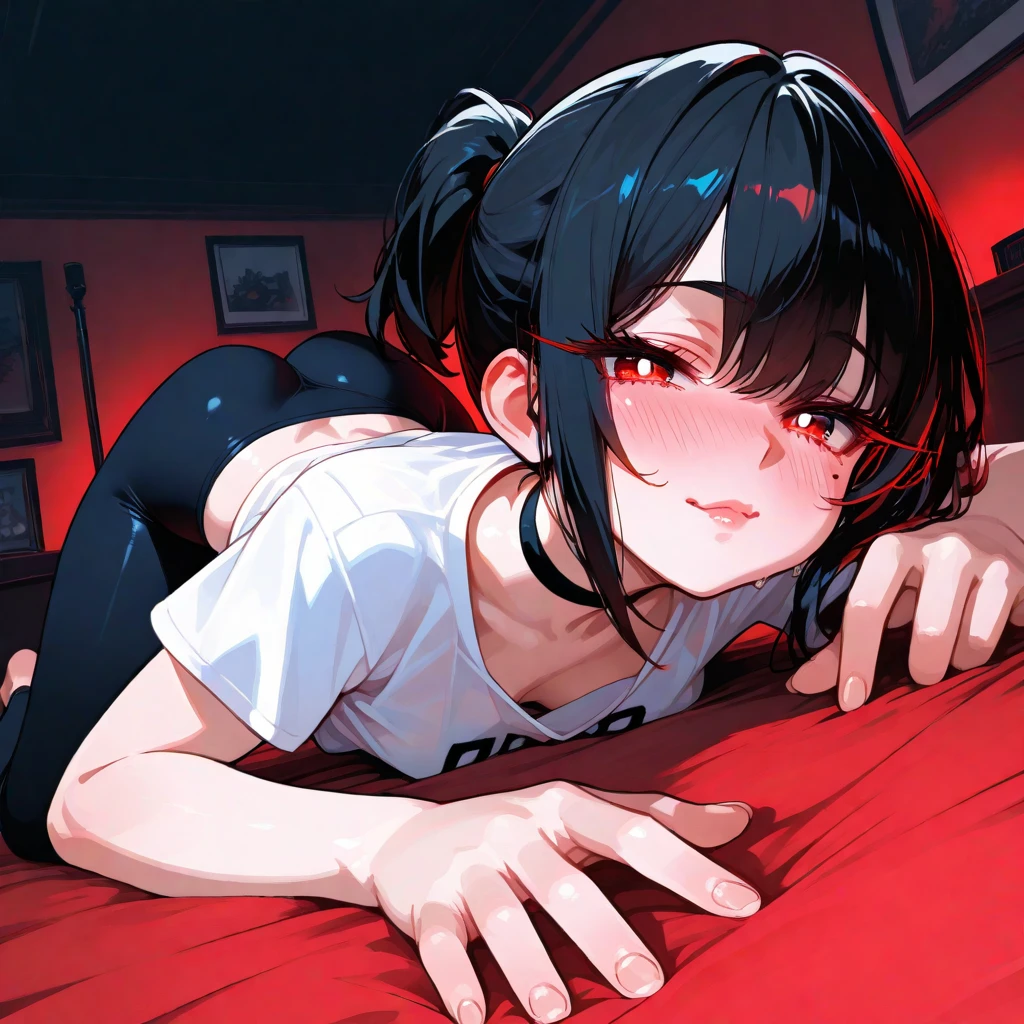 NSFW,masterpiece,Highest quality,High resolution,Super detailed,marnie_\(pokemon\),Aqua Eye, Black Choker, Red ribbon,Small breasts,Athletics part,Black vinyl top,Black vinyl one-point shorts,expectant face,Frustrated face,Embarrassed,blush,(Ecstasy face),I feel pleasure,hospital,Holistic Division,bed,Massage,heart,Trembling,(Middle-aged men),Cheating,Cuckold,Falling into Pleasure,(Squirting),(Having sex),Insert,Creampie,(Sweat),From above