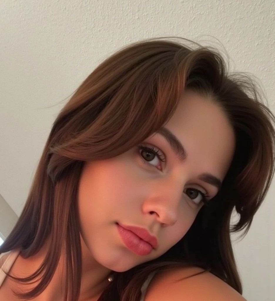 Arafed woman with long brown hair and a white t-shirt., violeta myers, 18 years, 19 year old girl, julia fuentes, valentina remover, yael shelbia, fernanda suarez, Kailee Mandel, foto de perfil en la cabeza, linda mujer joven, hermosa cara latina, blanca alvarez (( pechos enormes)) (( lindo culo)), ( perfec body))