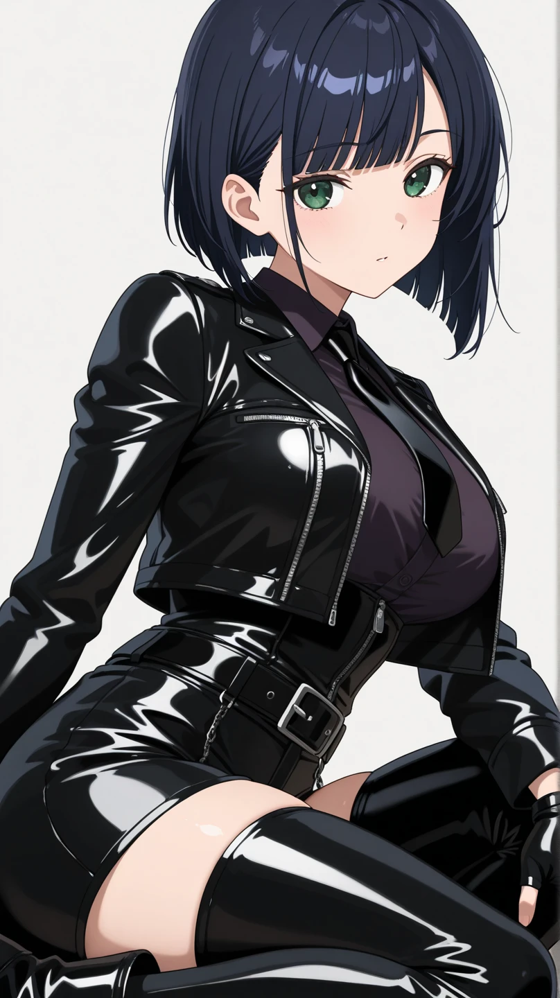 Fubuki, Ropa azul de estilo medieval, con armadura plateada, Capa azul oscuro