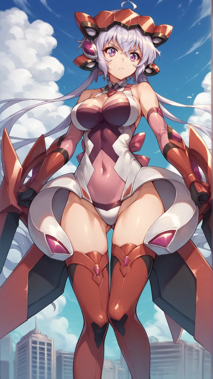 streliza, standing, full body, curvy, thicc, medium breast,smile,