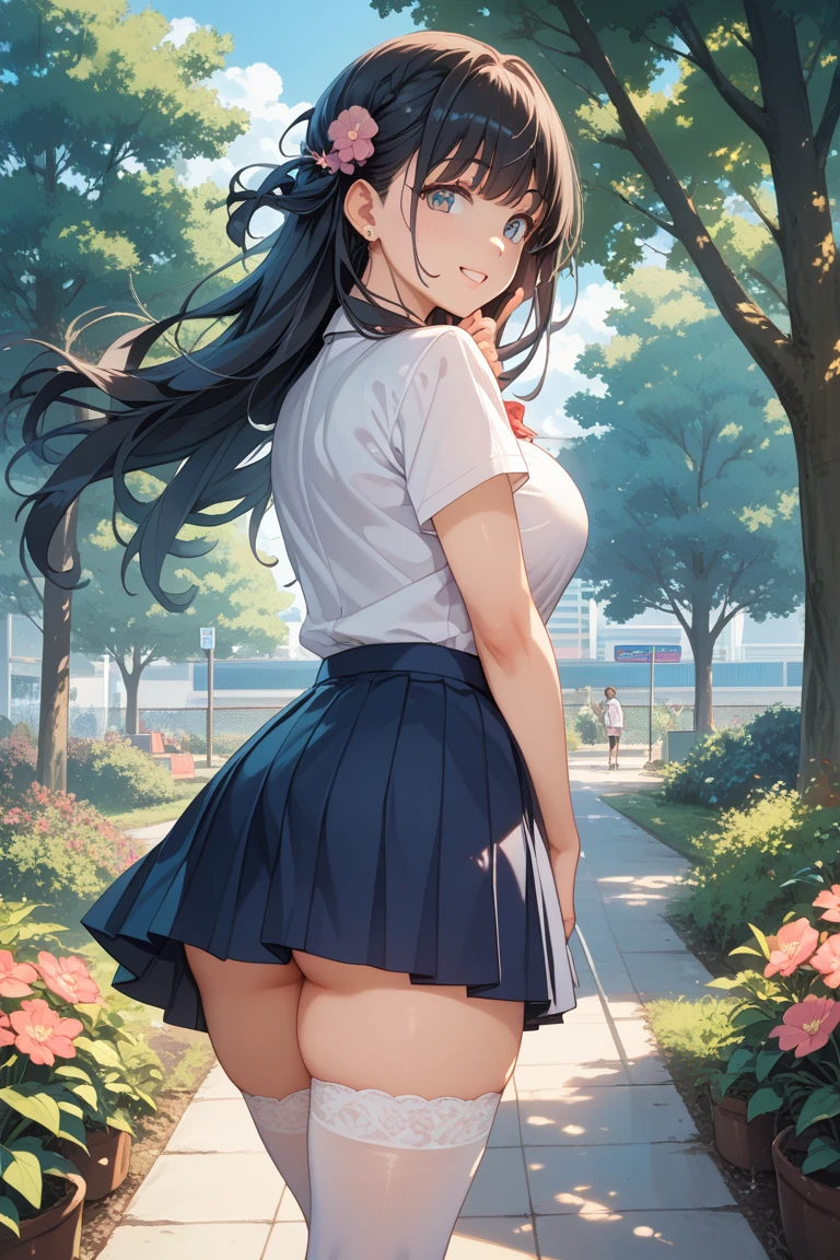 masterpiece, highest quality, High resolution,, School, upskirt
