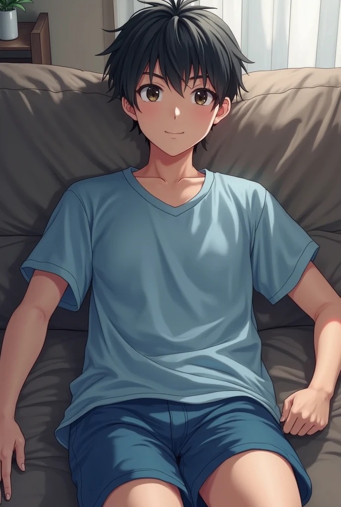 uality, movie quality, 2 boys (s old), in the bedroom, gay, boy's penis inserted into boy's anus, semen overflowing from the anus, facial expression, sweat, sexy atmosphere