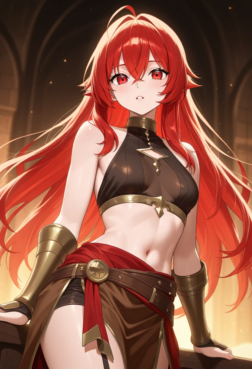 NSFW,Ellis Greyrat、Ahoge、Eye hair、Long Hair、(Red Eye:1.5)、Red hair,Side Lock,(Fantasy:1.5),(Whore's Dress:1.5),(Small breasts:1.2),(Perfect hands),(Perfect Anatomy),(masterpiece),(highest quality),Embarrassed,blush,Aroused expression,Love Hotel at Night,bedroom,(orgasm:1.3),(Falling into Pleasure:1.5),Having sex,Creampie,Ahegao,Wide-eyed,Cross-eyed,Open your mouth,Sticking out tongue,(Squirting:1.3)