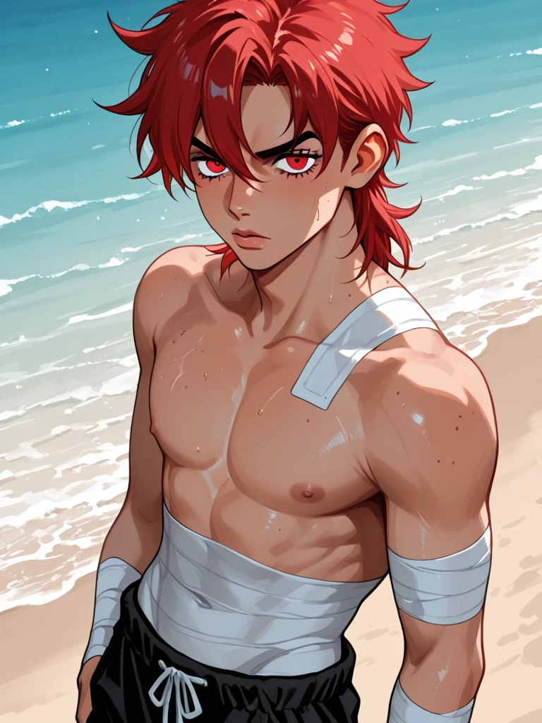 Gaara boy wearing only brief abs and dick