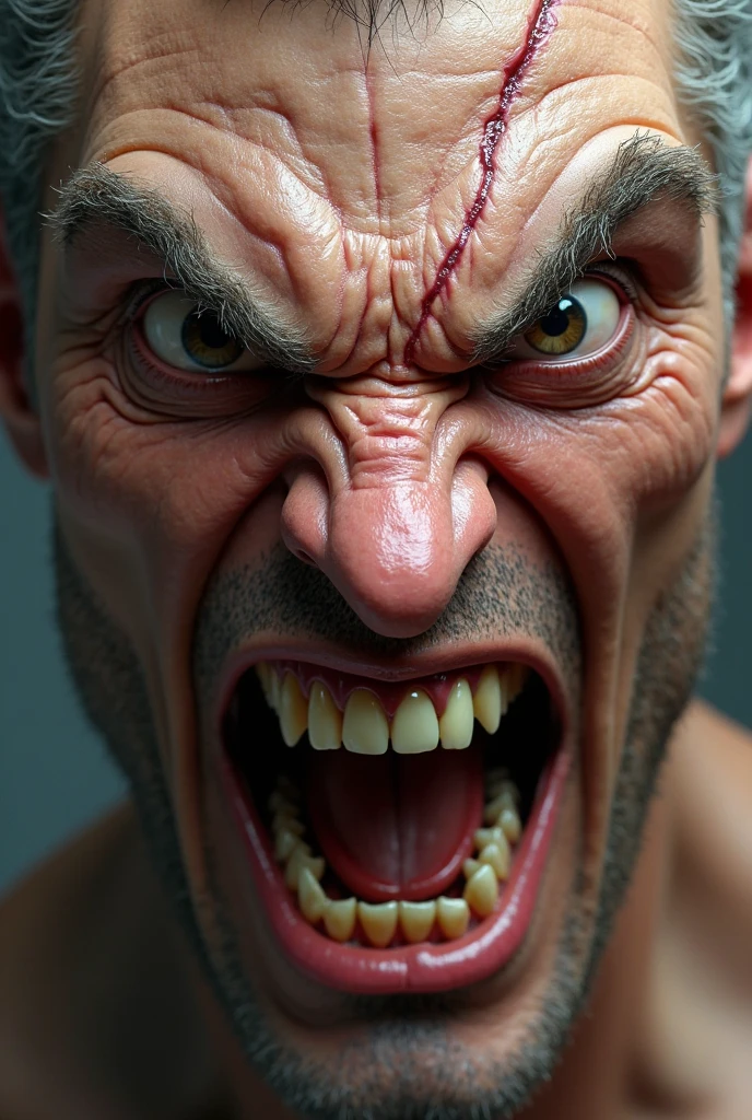 realistic mad face