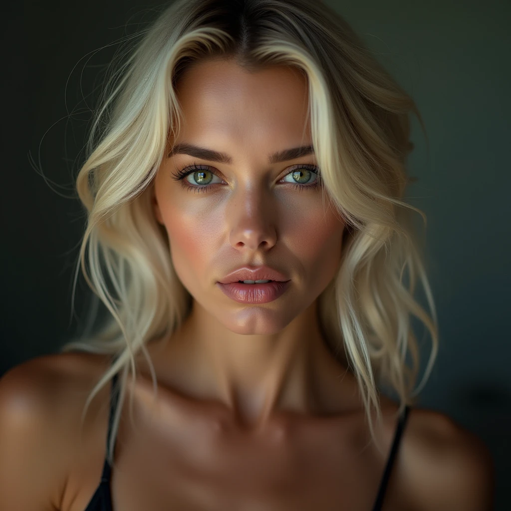 neon light blonde Russian masutepiece,award - winning photo, Extremely detailed, edgOrgasm, Woman with mouth open and eyes closed , Skin shiny with sweat、Face Focus、frombelow、Illumination that emphasizes shiny sweat{{{Spread }}}, A dark-haired、NSFW、, highly detailed erotic female form, dramatic lighting, close-up, photorealistic, 8k, cinematic composition, vivid colors, chiaroscuro, moody atmosphere, mature content, explicit, adults only russian blonde my facial structure is flawless. My forehead is smooth and wide, leading into my high and defined cheekbones. My jawline is strong and angular, creating a V-shaped effect when viewed from below. My chin is pointed and sharp, adding to my overall assertiveness. My cheeks are round and plump, giving my face a healthy glow. My eyes are almond-shaped and large, further accentuating my high cheekbones. They are framed by long, thick lashes and perfectly arched brows. My nose is  and dainty, fitting seamlessly onto my face. Lastly, my lips are full and voluptuous, painted with a natural rosy hue. noen bikini 