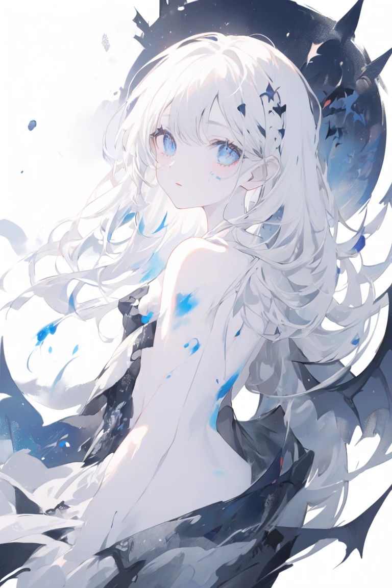 depths-fc,(night,dark:1.6),bubble,upper body,seahorse girl,nude,tatoo,eyes,long hair,LiquidHair