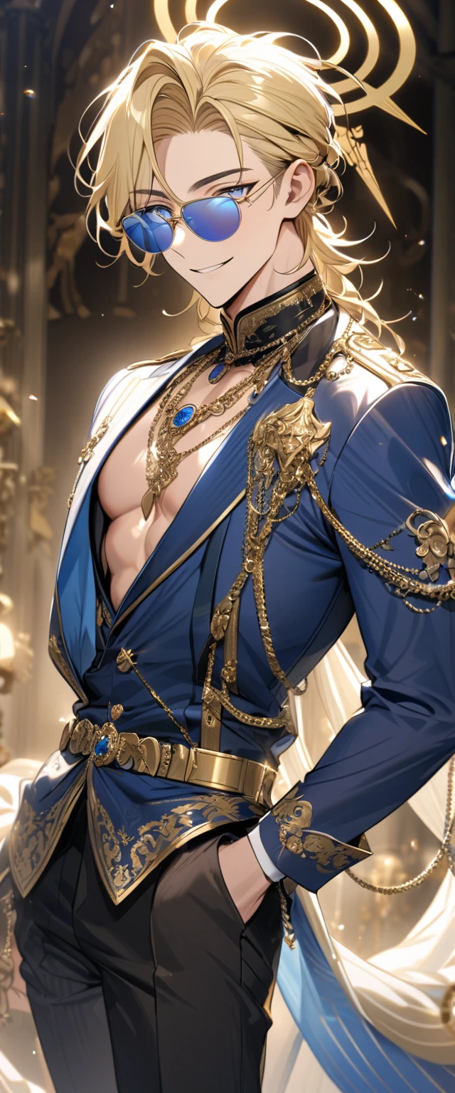 (Ultra detailed, high quality: 1.3, Ultra HD 8k photo)(ridiculous, A high resolution, Super detailed, hdr), Masterpiece, Best quality, Portrait of a guy, Guy handsome boy with red eyes, Detailed face, Professional photo, Shirtless man, Relaxed leaning, exposed legs, (puffy  (From below:1.1)), Focus on audience Yours,18 year old boy, Handsome boy, [Toned body],Transparent white shirt,Abs,chest muscles,white shorts,bulge,white shoes,(Summer, Work park, Green lawn, Trees, Flowers, Blue sky, Clouds, Light)