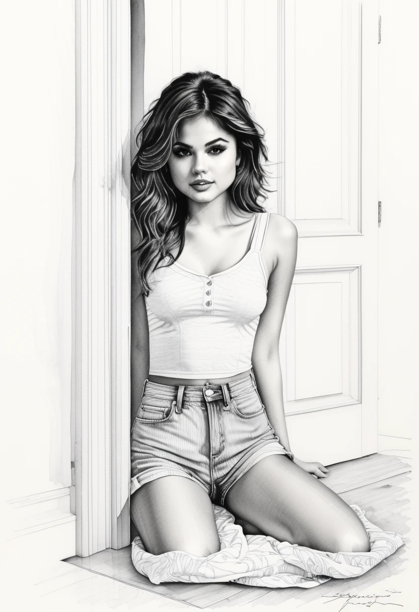 <lora:Richard Hescox Style:1> Richard Hescox Style , paperback artwork , beautiful 18yo girl, photo shoot model, studio, glamour pose,full body, feet, pose, detailed eyes, perfect anatomy,
