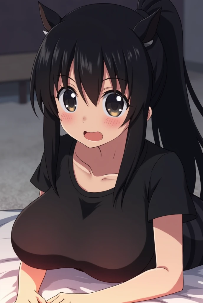 masterpiece, best quality, jabami yumeko, looking at viewer, cum on her face, seductive smile, naked, large breasts