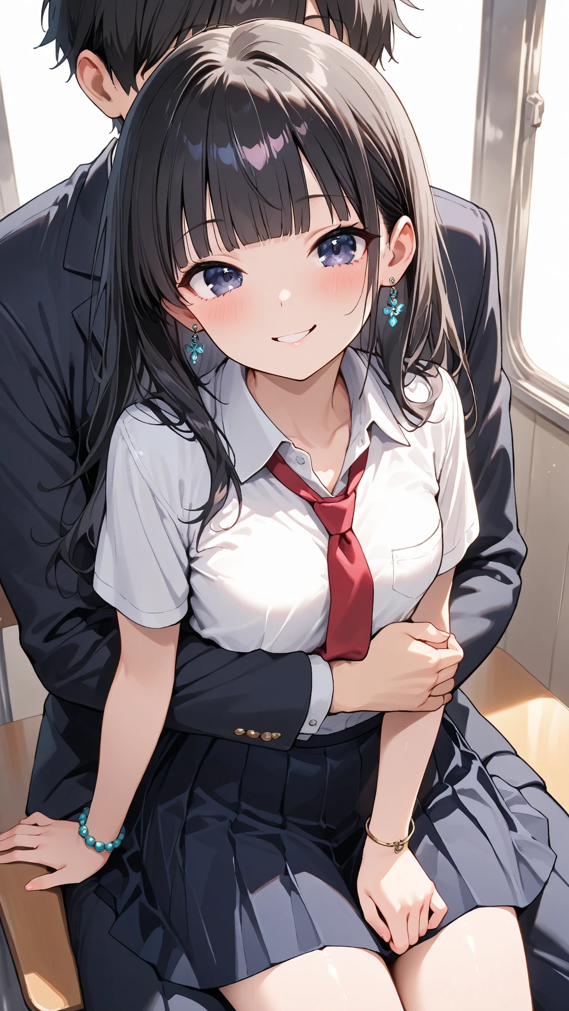 [WAI-ANI-NSFW-PONYXL:100],
score_9, score_8_up, score_7_up, score_6_up, score_5_up, score_4_up, masterpiece, best quality, source_anime, shiodare,
rating_explicit,
pov,
1girl, 1man, hetero, (tongue crawling on penis:1.2), penis on tongue, (head tilt:1.2), oral, (licking testicles:1.2), (penis on face:1.2),
BREAK
15yo, , (large breasts:1.2), (black hair:1.2), (medium long hair:1.2), (hair between eyes:1), (straight hair:1.1), grey eyes, ultra detailed eyes, (tareme:1.3), saliva trail, dripping,
half-closed eyes, open mouth, long tongue, heavy breathing, blush, looking at viewer, looking up,

BREAK (school uniform), (white collared shirt, plain pattern shirt, short sleeves, shirt tucked in:1), (red plain pattern narrow neck ribbon:1.1), (button gap:1),

bedroom,