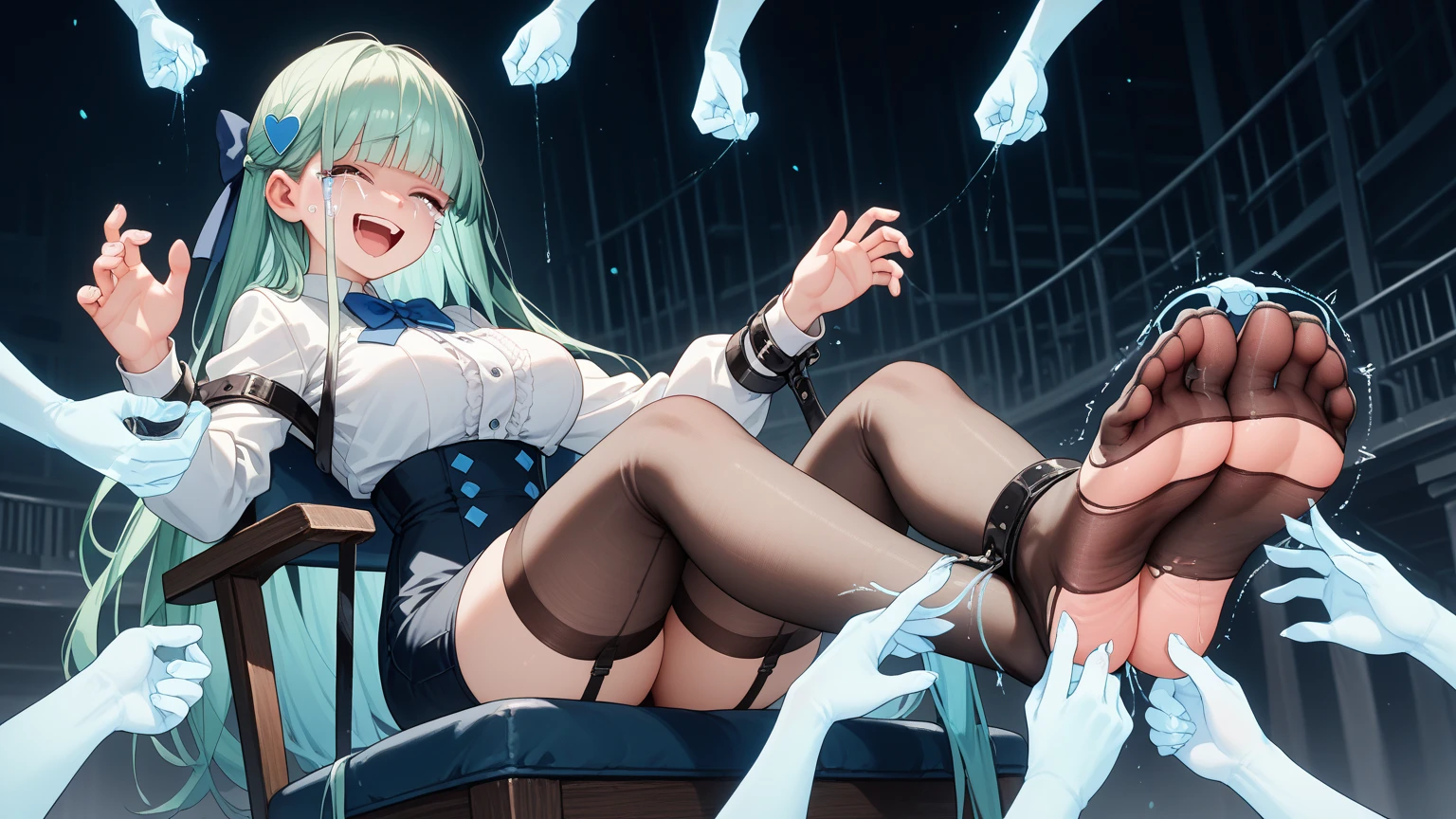 huge,age girl,short skirt,teasing,A giant girl taller than a building,Wear white pantyhose,Toyed around,shrouded in the villain,Lying on his stomach,Face down,Licking the miniature building,Toyed around,low angle of view,arroganthuge,Light cyan hair,Teengirl,short skirt,Teasing the villain,A giant girl taller than a building,arrogant,Those who don't wear shoes,