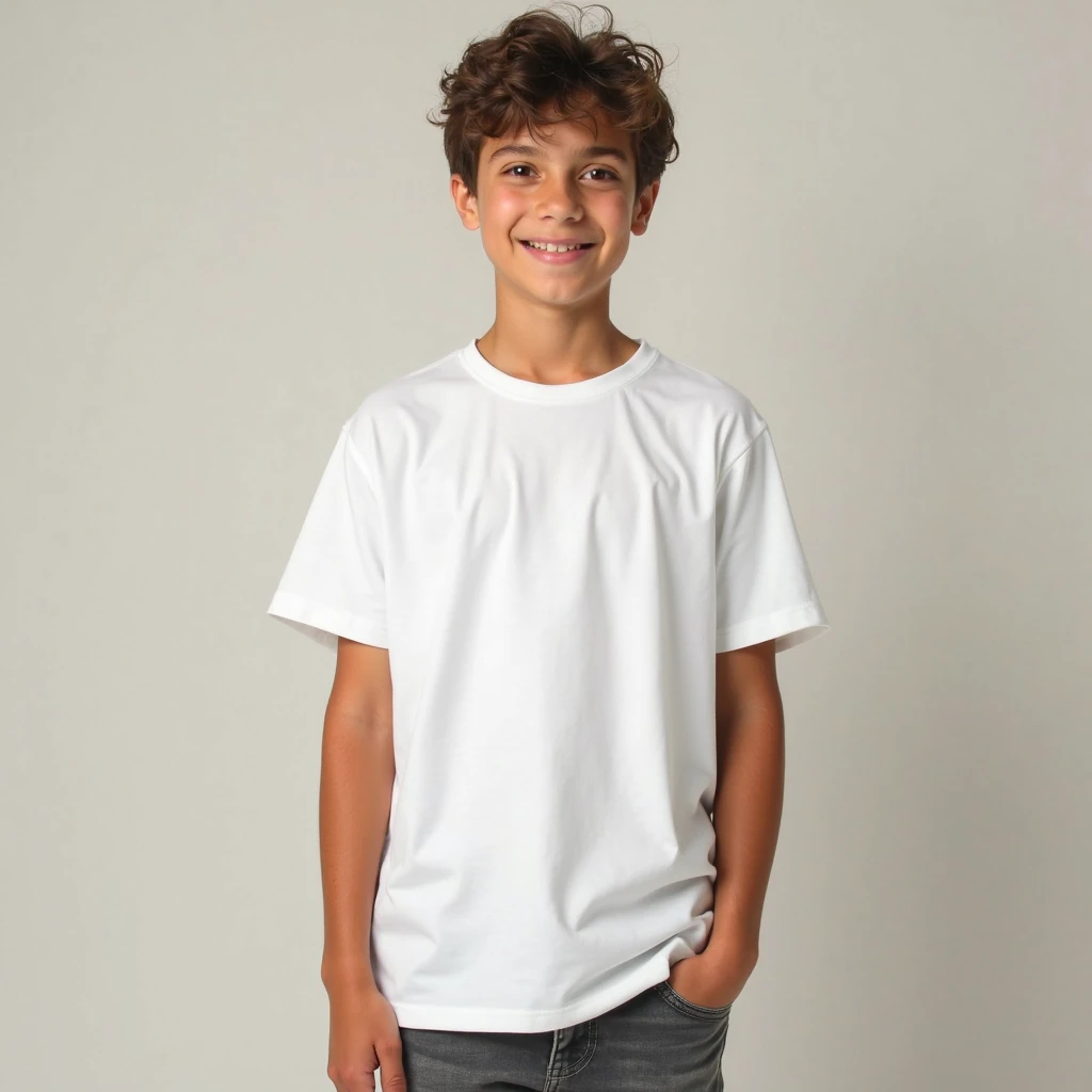 a close up of a little boy in a white shirt and red pants, Official product images, Wear a white T-shirt, official product photo, dressed in a White T-shirt, plain White T-shirt, White T-shirt, product photo, Product photography, full Product photography, White T-shirt, White T-shirt, little boy, Teenage Boy, Blank, Liam