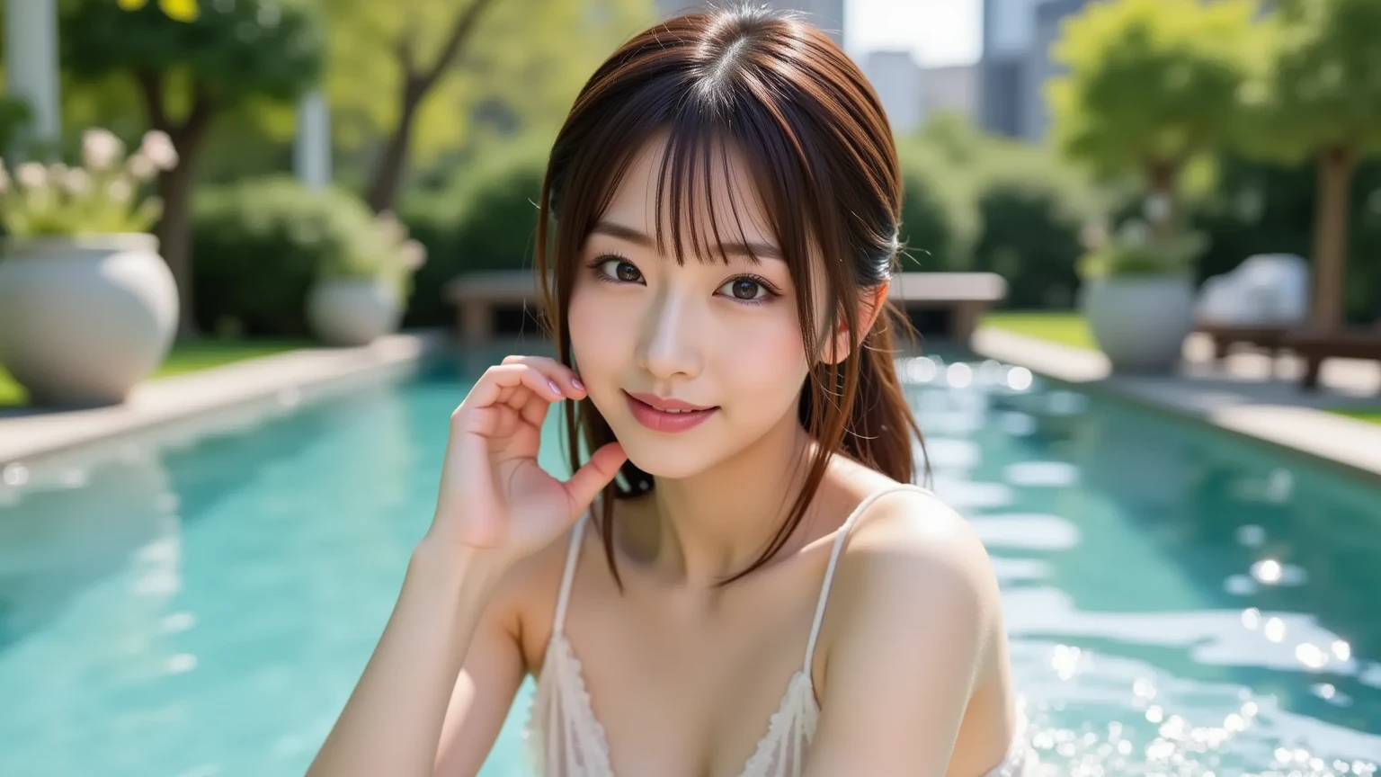 smile、Raw photo、(((ultimate beauty portrait)))、((glowing skin))、1 girl、 beautiful girl from Prague、bright look、((brown hair))、(cleavage)、((Big eyes that shine like jewels))、Glossy, glowing skin、(medium hair)、(silky ponytail hair)、eyeliner、beautiful bangs、hair between eyes、最high quality、Super detailed、intricate details、High resolution、very detailed))、detailed background、8KUHD、Digital single-lens reflex camera、high quality、beautiful breasts,beautiful breasts,beautiful breasts,{{{whole body}}}、(standing by a lake in the forest )、wallpaper,(open the thighs)、{{{Completely naked}}}、{{{Completely naked}}}、{{{Completely naked}}}、{{beach}},{{{Completely naked}}}、{{{Completely naked}}}、{{{Completely naked}}}、{{walk}}},(((pubic hair))),(smile)、{{beautiful breasts}}、{{{Completely naked}}}、{{{Completely naked}}}、{{{Completely naked}}}、{{beautiful breasts}},{{{pink nipples}}},{{{pink nipples}}},{{{pink nipples}}} ,{{{Blue sky}}}、