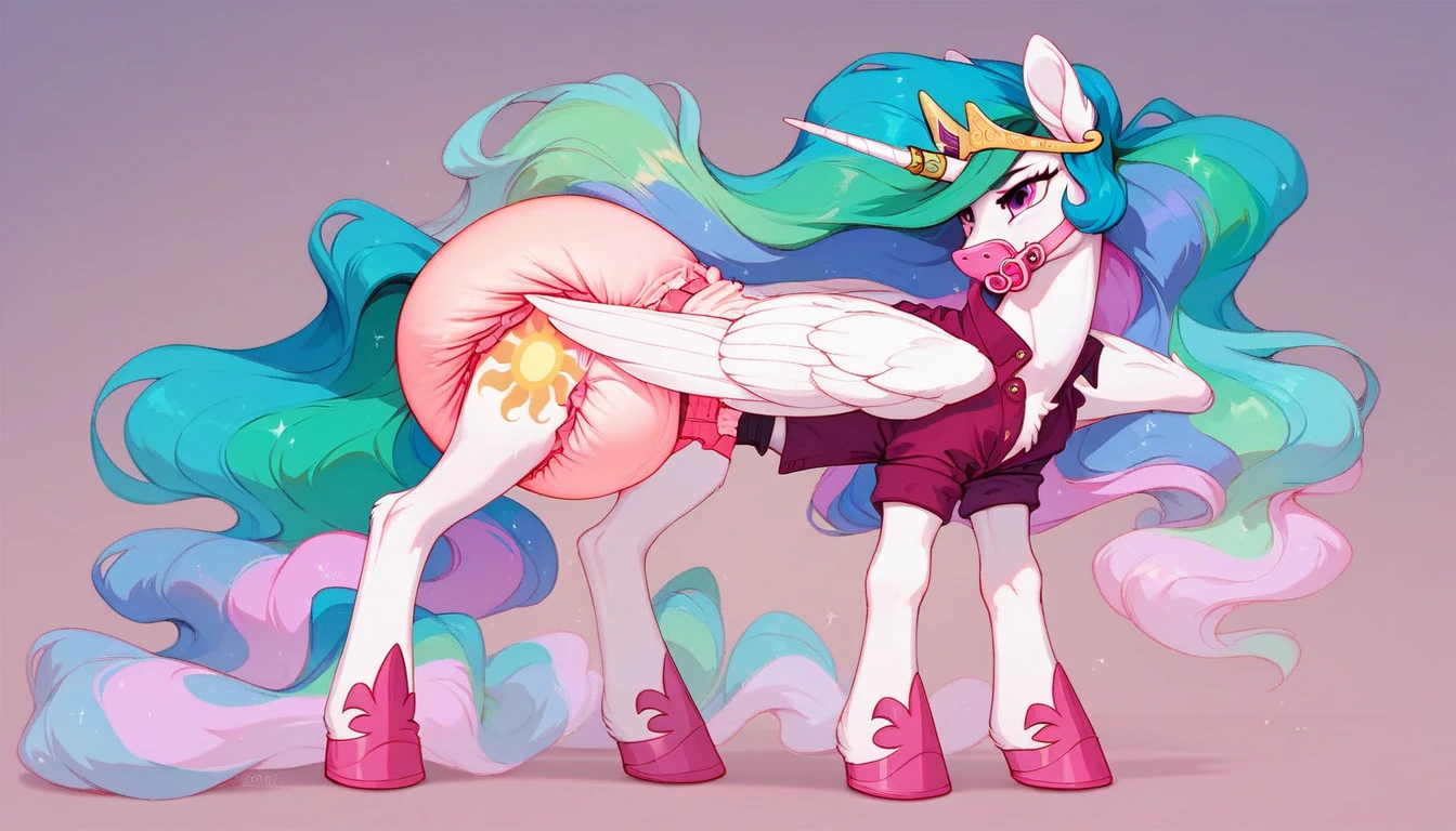 score_9, score_8_up, score_7_up, score_6_up, source_anime, source_pony, (princess celestia pony:1.3), BREAK
rating_questionable, (princess celestia, pony,  unicorn, feral:1.3), white fur, slutty, tall, nice ass, ass, view from side, (etheross), mature, duo, doggystyle, sex, big horsecock, vaginal, (male mounting female), sex, penis penetrating pussy, (big macintosh), ((big macintosh) mounting (princess celestia)), (thrusting:1.5), ((motion lines)), ((pussy juice)), (detailed equine pussy), (wet tongue), submissive female, ((rough sex)), ass up, larger female,