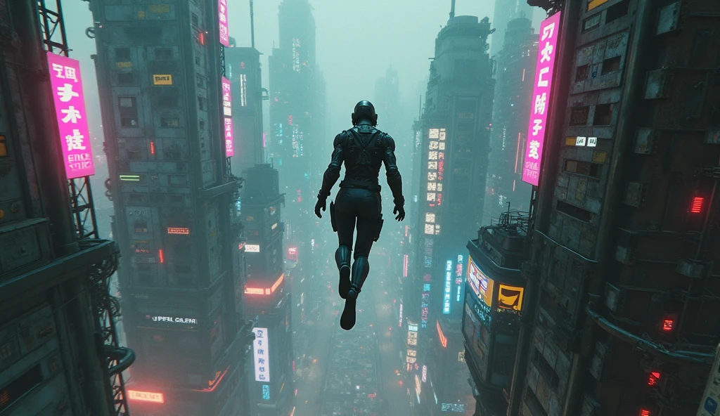 (Wide angle aerial view). At night, simple outlined cyberpunk city, flying cars, glowing ghost-like giant clock tower, lightning, line art background. At night, (1girl, solo, alone), photorealistic, large-breast slim:0.6 body, oval:0.5 face, cleavage:1.1, very low angle view of pleated miniskirt, deep-v, (???????), glove, (Matrix style black micro sunglasses), (aiming viewer with a short gun), dynamic running pose, (half-body thigh level close-up shot), cinematic lighting, ray tracing, motion blur background.
