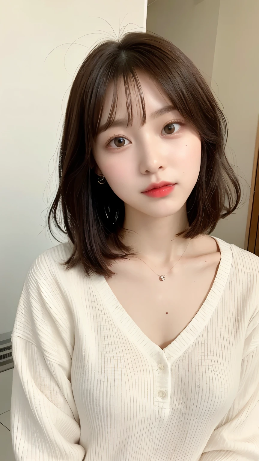 arafed asian woman Con cabello rojo and a necklace and a white shirt, sol yunjoo, Con pelo corto, Con cabello rojo, hermosa joven coreana, hermosa mujer surcoreana, ulzzang, heonhwa choe, Con pelo corto con flequillo, con pelo rojo rizado, hermosa joven coreana, con flequillo, muchacha coreana, aparcar desde-min
