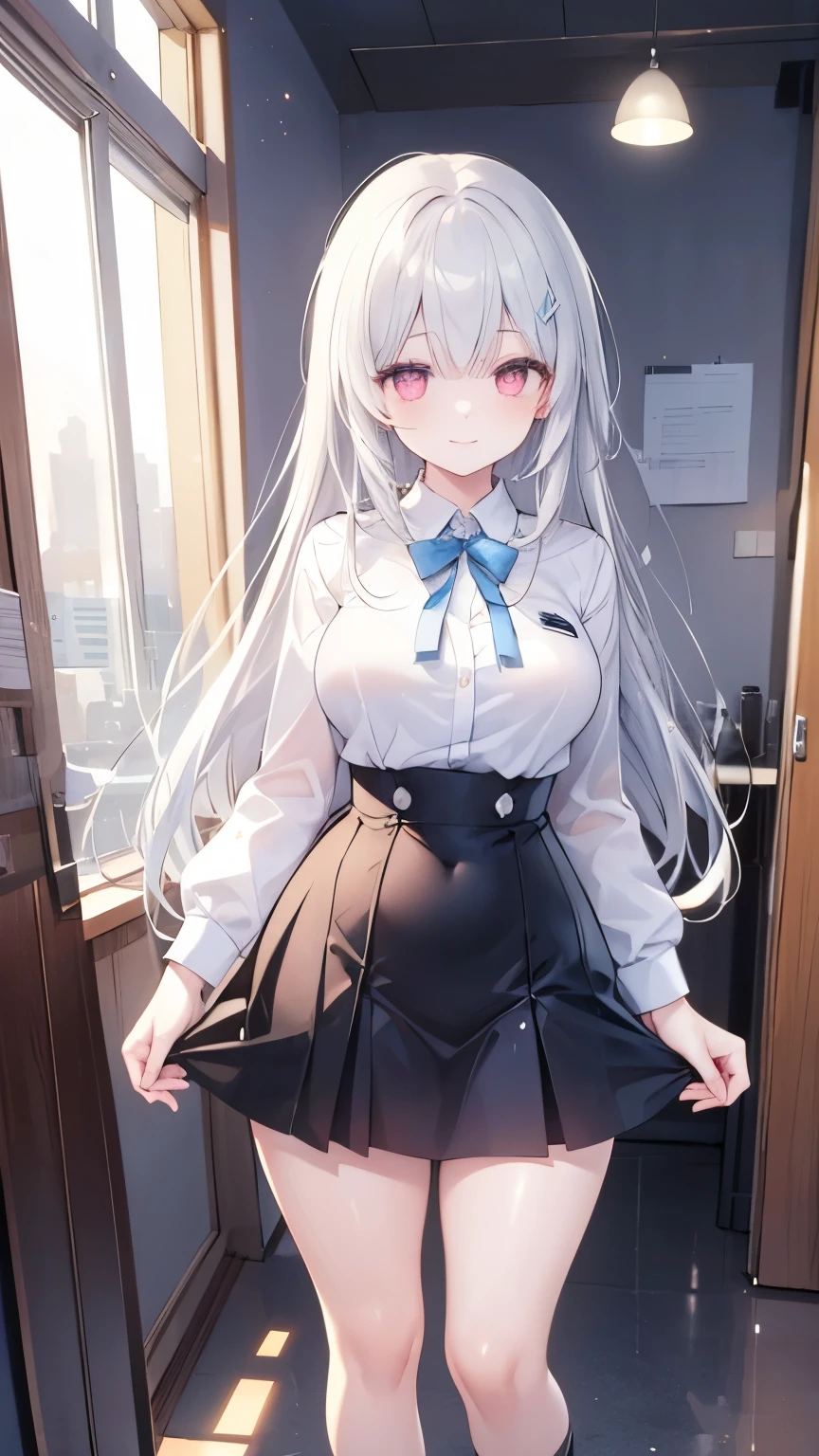 anime girl in a red and white outfit posing for a picture, seductive anime girl, cute anime waifu in a nice dress, smooth anime cg art, | fine detail anime, cushart krenz key art feminine, trending on artstation pixiv, , loli in dress, 8gh quality detailed art, attractive anime girl, ighly detailed、​masterpiece、top-quality、Ultra-high decomposition energy A、8K High Resolution、Photogenic clarity、A detailed eye、Gradation、perfect anatomy body proportions ,hard disk、nffsw (English) ,Nikon Z9 80mm Lens , masutepiece、Model Standing、Light blue panties made of laceal、White tight t-shirt、The dress is made of white lace material(((Show me all my panties)))、(((The skirt is ely worn)))、(((Lift skirt hem)))、panties focus、too bright natural lnshine、Detailed lace panty pattern、Ordinary panties、(((while sng, Lift your skirt to ur panties to the camera)))、(((Beautiful alignment and ste teeth)))、(((Lift the skirt bigger and bigger,、Show your panties to the camera)))、Ultra Slim Body, Big breasts、Body tslender model、Beautiful posture, In the su