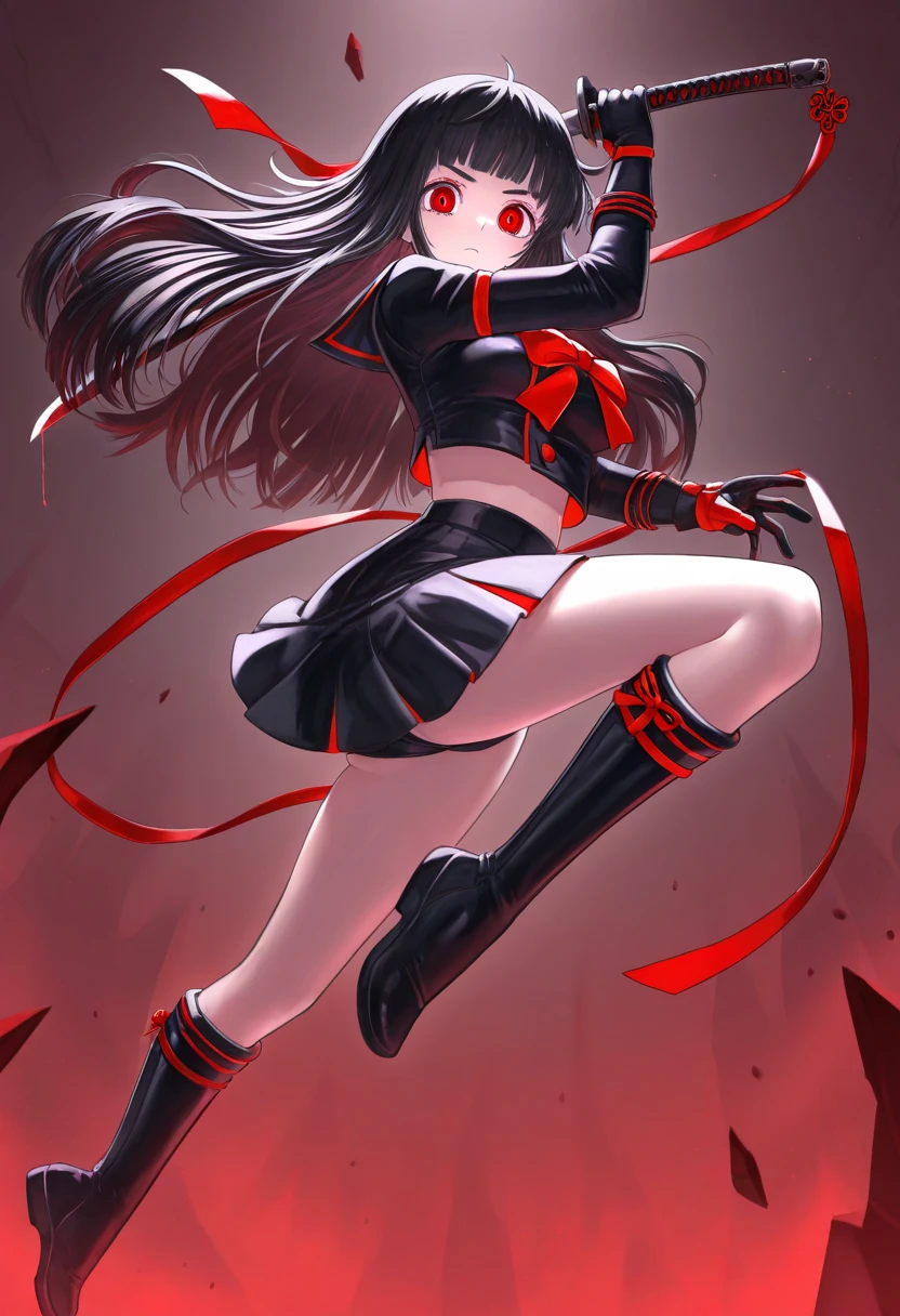 masterpiece, best quality, ultra-detailed, illustration,playboy_bunny,rabbit_ears,animal_ears,matoi_ryuuko,1girl,pantyhose,fake_animal_ears, wrist_cuffs,detached_collar,bowtie,multicolored_hair,bow,tail,leotard,rabbit_tail,hand_on_hip,solo,red_hair,red_bow,red_leotard,strapless,short_hair,strapless_leotard,fake_tail,breasts,red_bowtie,black_hair,bare_shoulders,cleavage,medium_breasts,streaked_hair,two-tone_hair, beach:1.3,ocean:2,wariza:2, sitting on beach