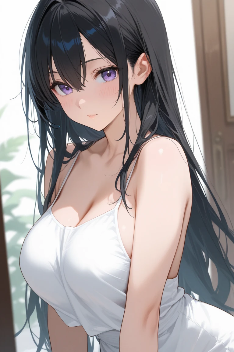 (masterpiece:1.3), (absurdres:1.3), (best quality:1.3), (ultra-detailed:1.3), 1girl, looking at viewer, upper body, smile, outdoors,  suzuno-fi, tokiwadai ,  sleeves less, bare shoulders, armpits, arm up,