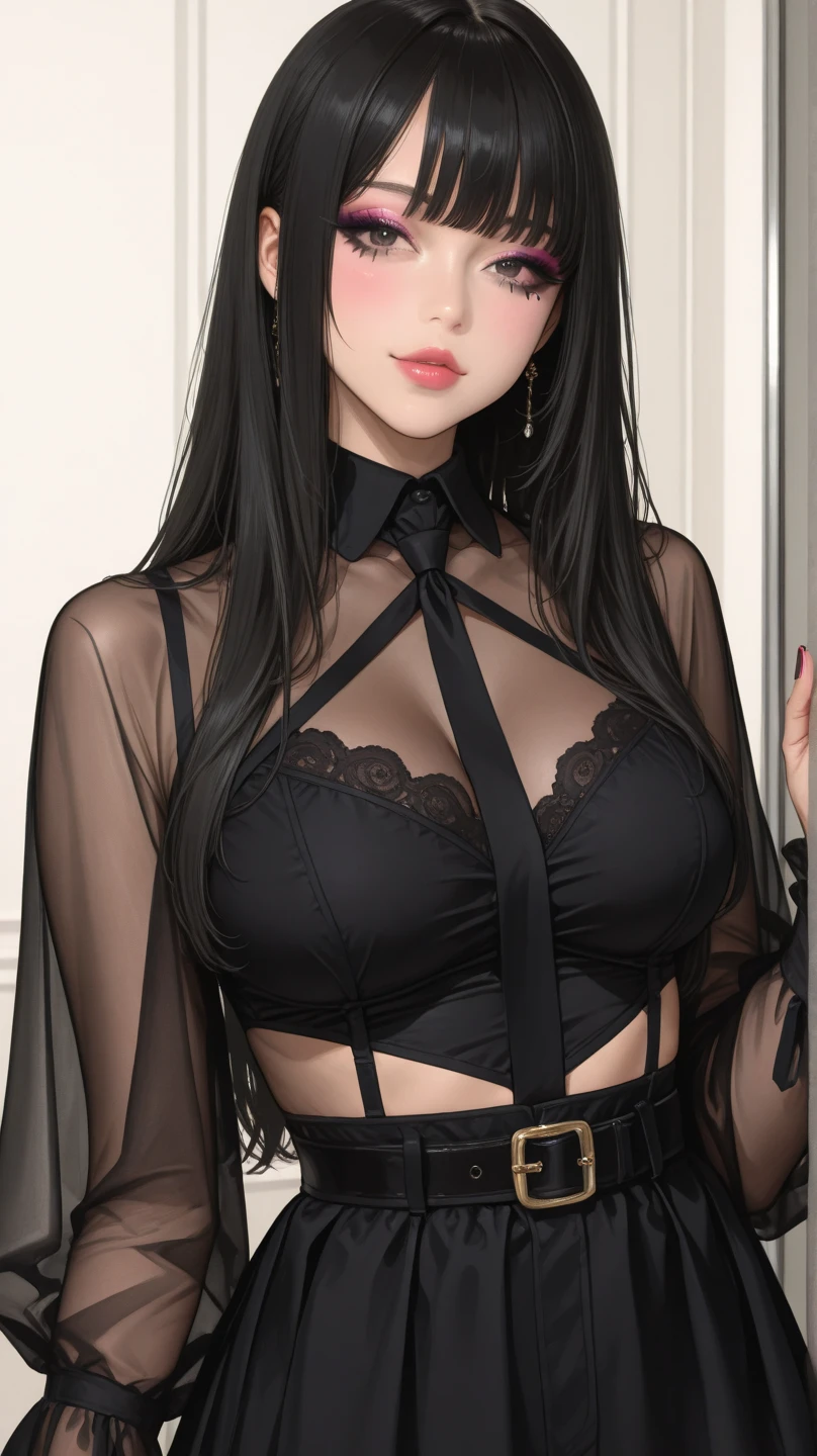 (Ultra Realistic), (Illustration), (Increased Resolution), (8K), (Extremely Detailed), (Best Illustration), (Beautiful and Detailed Eyes), (Best Quality), (Ultra Detailed), (Masterpiece ), ( wallpaper), (detailed face), solo, 1 girl, looking at viewer, fine detail, detailed face, in the dark, deep shadows, low key, pureerosfaceace_v1, smiling, bust, transparent underwear, cameltoe , long legs, thin waist, buttocks, ultra-fine makeup, ultra-fine clothing material, legs apart